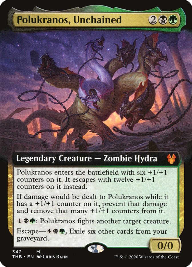 Polukranos, Unchained (Extended Art) [Theros Beyond Death] | Game Haven TX