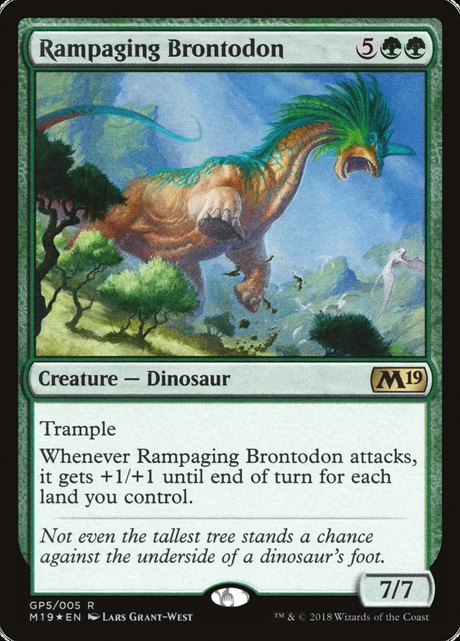 Rampaging Brontodon (2018 Gift Pack) [M19 Gift Pack] | Game Haven TX