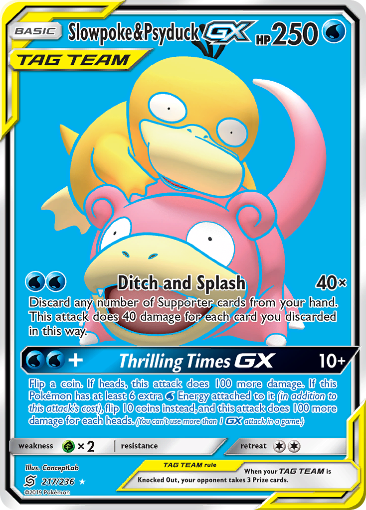 Slowpoke & Psyduck GX (217/236) [Sun & Moon: Unified Minds] | Game Haven TX
