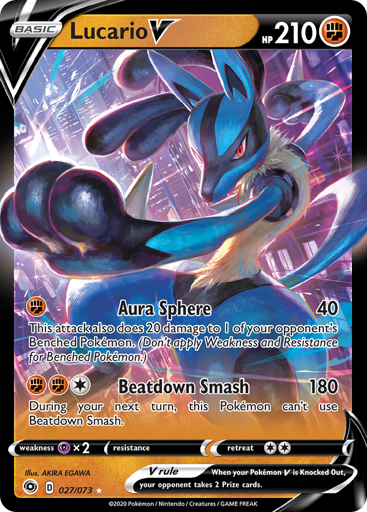 Lucario V (027/073) [Sword & Shield: Champion's Path] | Game Haven TX