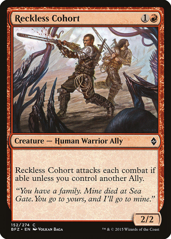 Reckless Cohort [Battle for Zendikar] | Game Haven TX