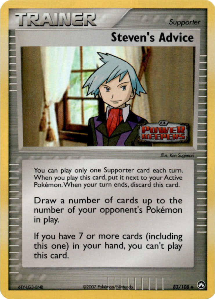 Steven's Advice (83/108) (Stamped) [EX: Power Keepers] | Game Haven TX