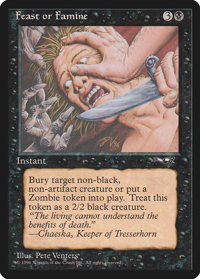 Feast or Famine (Face Pressed) [Alliances] | Game Haven TX
