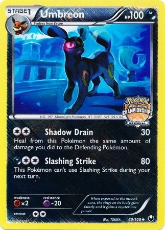 Umbreon (60/108) (Regional Championship Promo) [Black & White: Dark Explorers] | Game Haven TX