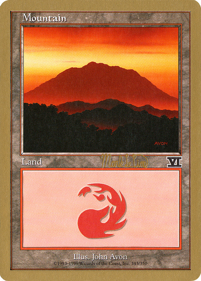Mountain (mlp346a) (Mark Le Pine) [World Championship Decks 1999] | Game Haven TX