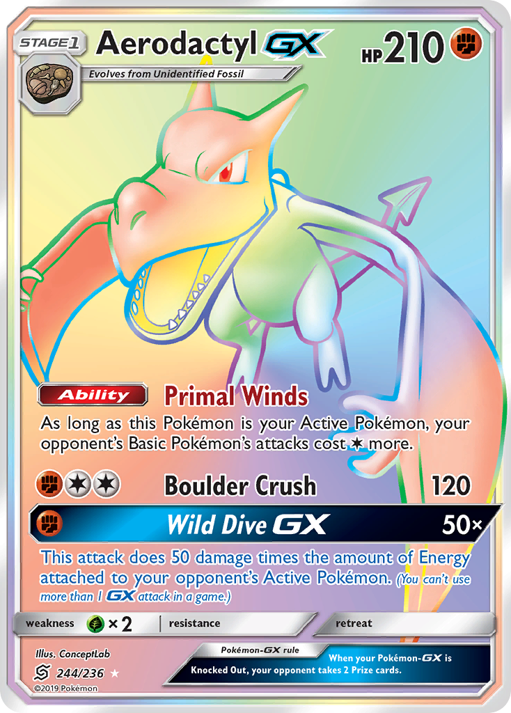 Aerodactyl GX (244/236) [Sun & Moon: Unified Minds] | Game Haven TX