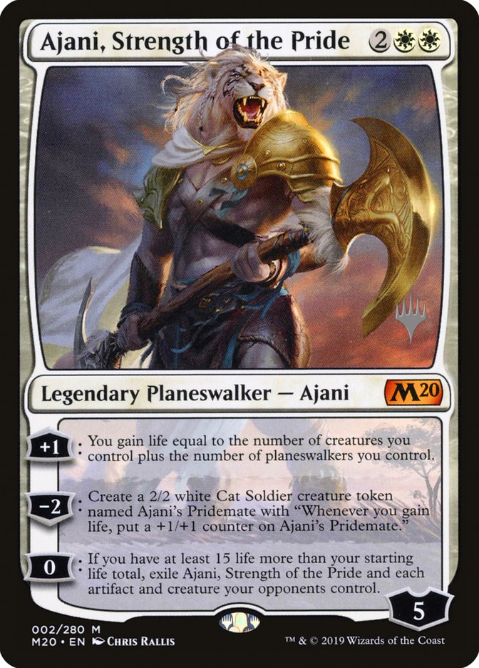 Ajani, Strength of the Pride [Core Set 2020 Promos] | Game Haven TX