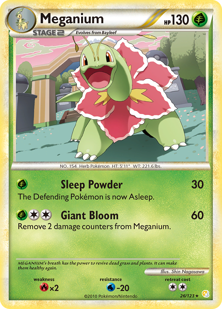 Meganium (26/123) [HeartGold & SoulSilver: Base Set] | Game Haven TX