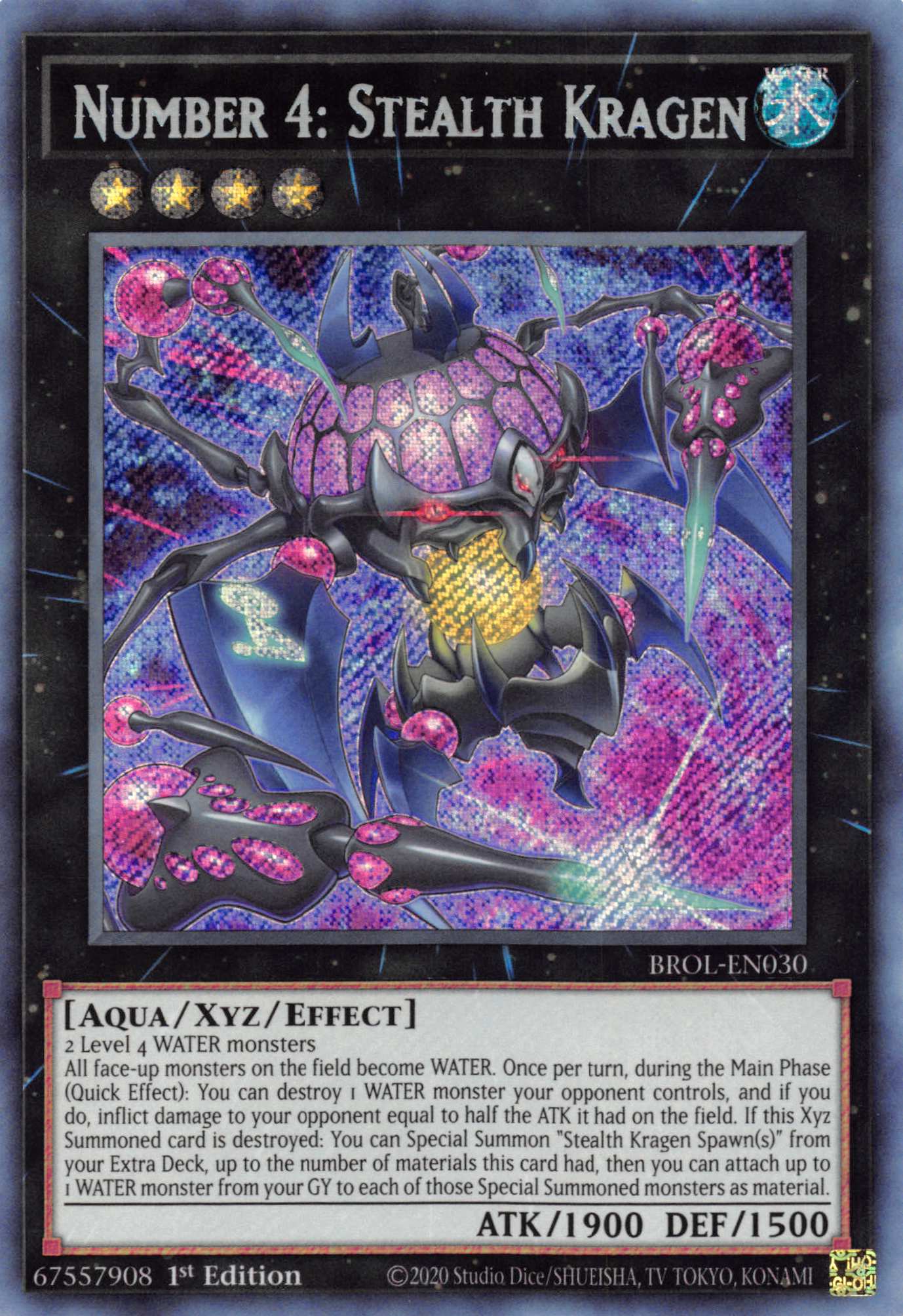 Number 4: Stealth Kragen [BROL-EN030] Secret Rare | Game Haven TX
