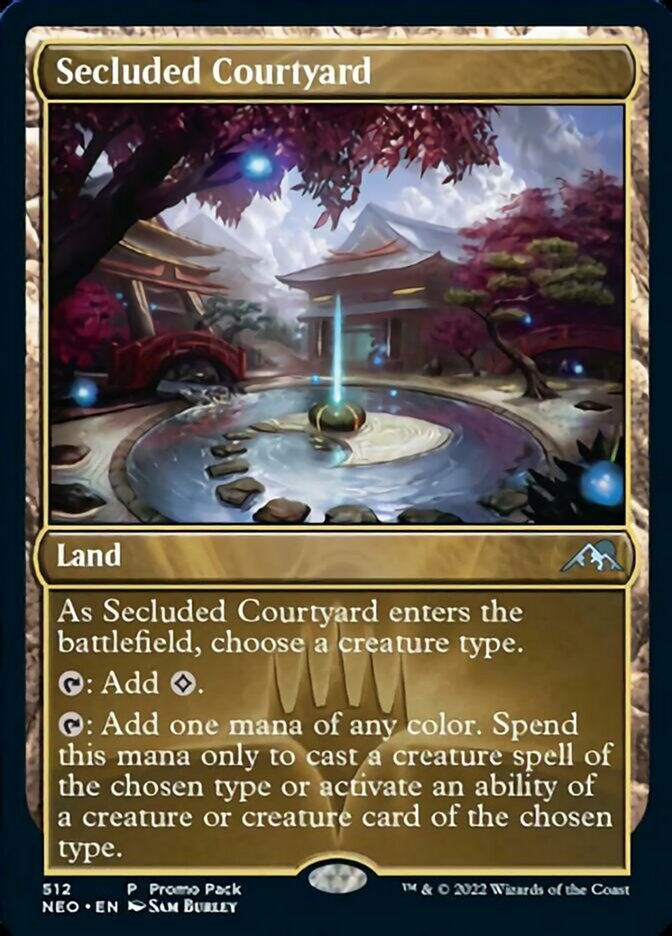 Secluded Courtyard (Promo Pack) [Kamigawa: Neon Dynasty] | Game Haven TX
