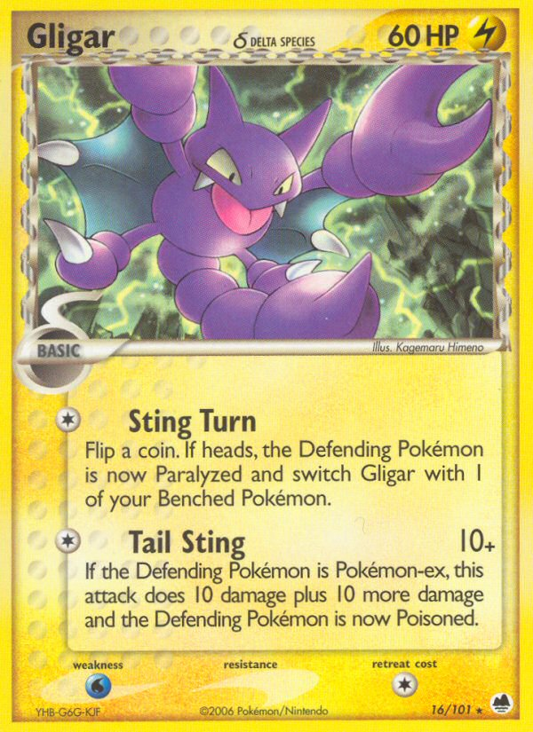 Gligar (16/101) (Delta Species) [EX: Dragon Frontiers] | Game Haven TX