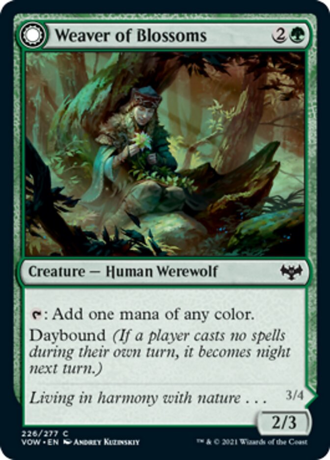 Weaver of Blossoms // Blossom-Clad Werewolf [Innistrad: Crimson Vow] | Game Haven TX