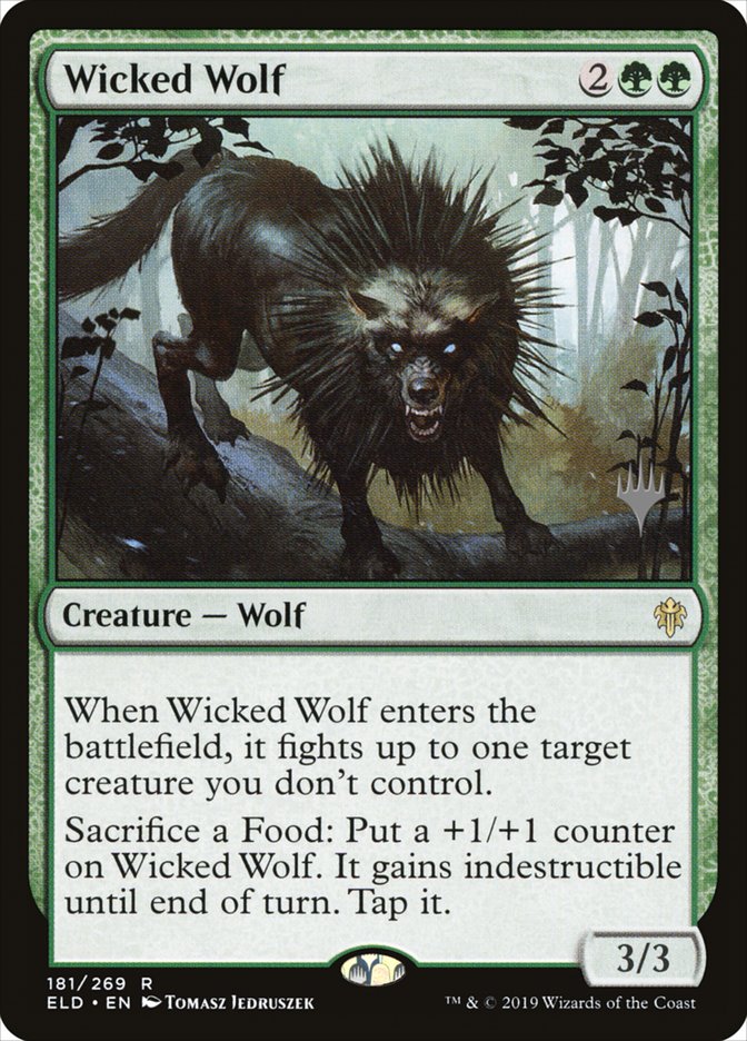 Wicked Wolf (Promo Pack) [Throne of Eldraine Promos] | Game Haven TX