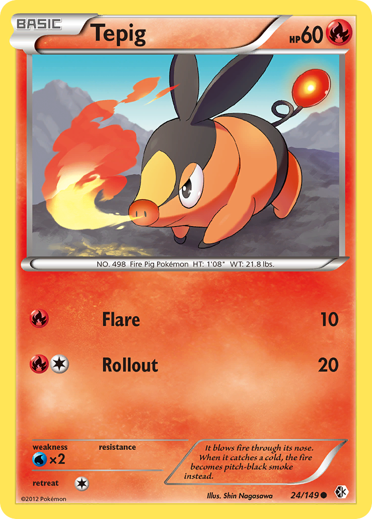 Tepig (24/149) [Black & White: Boundaries Crossed] | Game Haven TX
