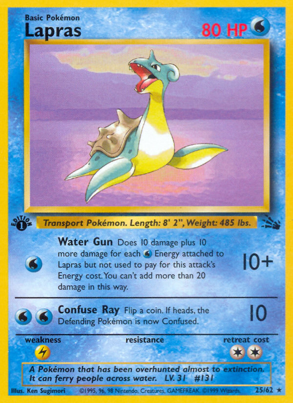Lapras (25/62) [Fossil 1st Edition] | Game Haven TX