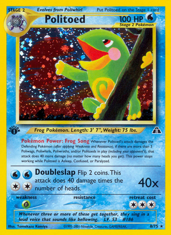 Politoed (8/75) [Neo Discovery 1st Edition] | Game Haven TX