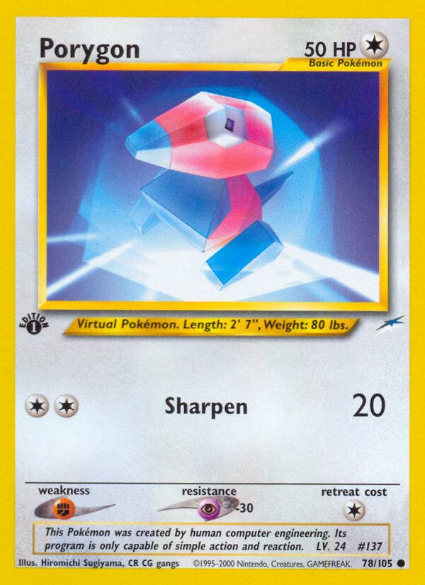 Porygon (78/105) [Neo Destiny 1st Edition] | Game Haven TX