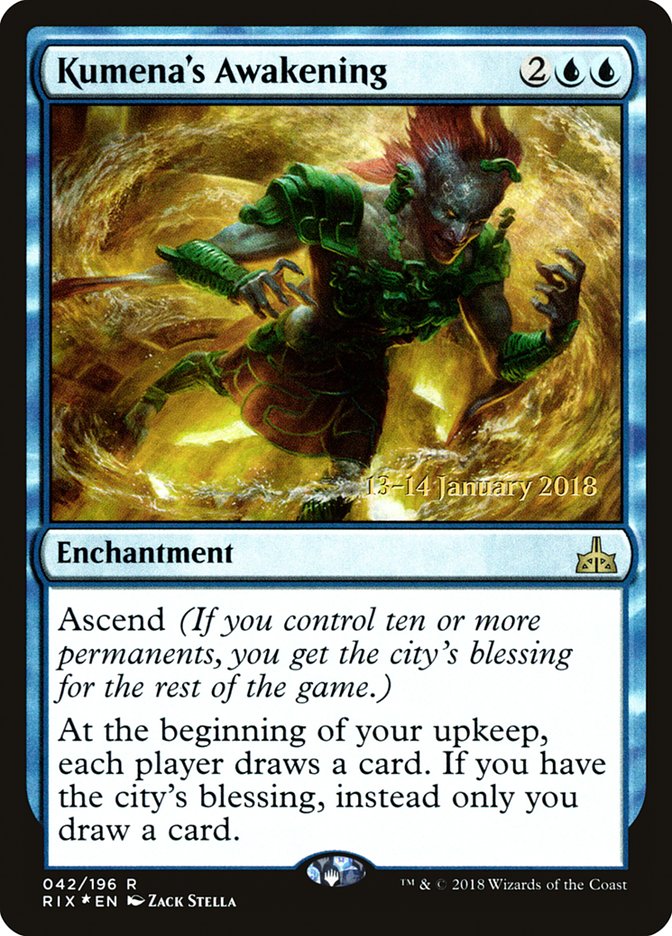 Kumena's Awakening [Rivals of Ixalan Promos] | Game Haven TX