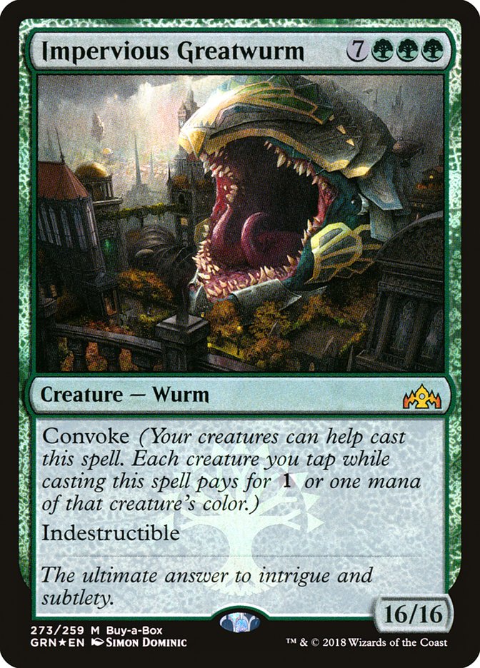 Impervious Greatwurm [Guilds of Ravnica] | Game Haven TX