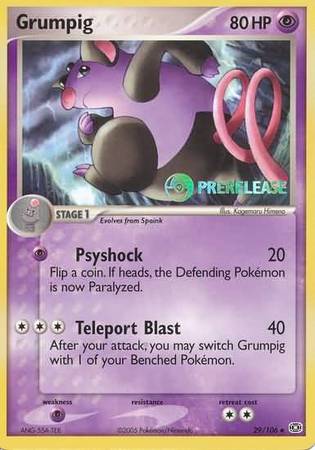 Grumpig (29/106) (Prerelease Promo) [Nintendo: Black Star Promos] | Game Haven TX