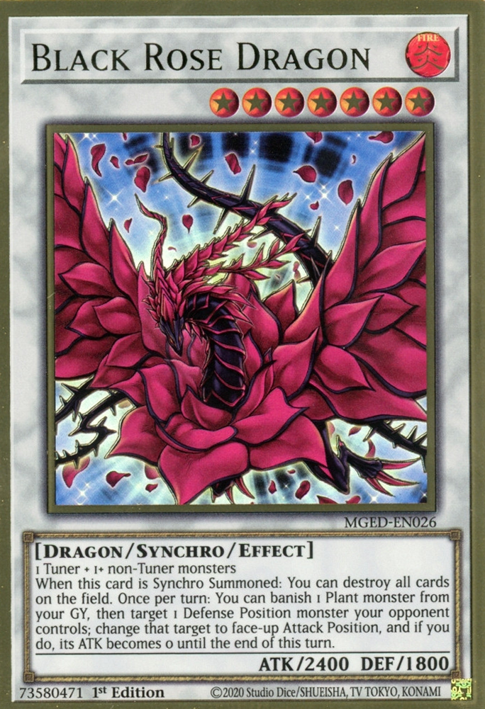 Black Rose Dragon [MGED-EN026] Gold Rare | Game Haven TX