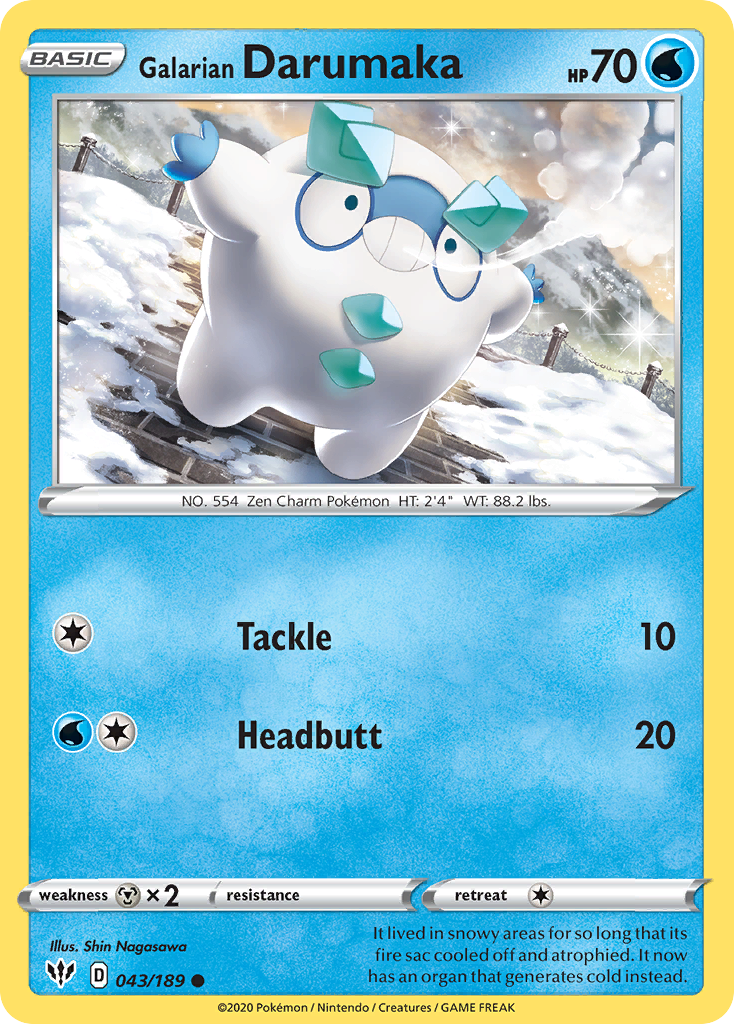 Galarian Darumaka (043/189) [Sword & Shield: Darkness Ablaze] | Game Haven TX