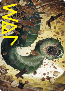 Bookwurm Art Card (Gold-Stamped Signature) [Strixhaven: School of Mages Art Series] | Game Haven TX