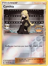 Cynthia (119/156) (Staff Regional Championship Promo) [Sun & Moon: Ultra Prism] | Game Haven TX