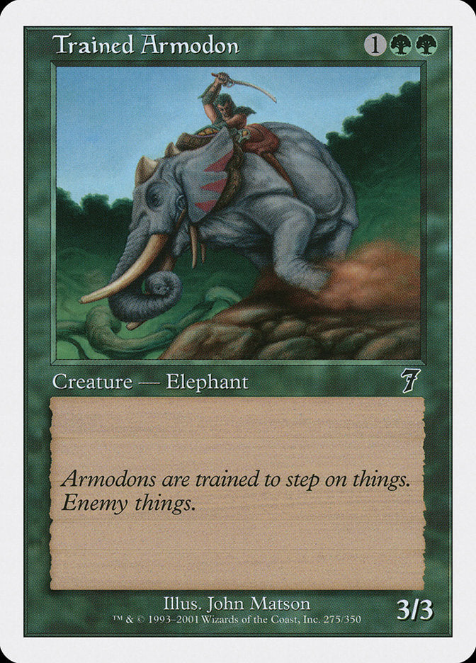 Trained Armodon [Seventh Edition] | Game Haven TX