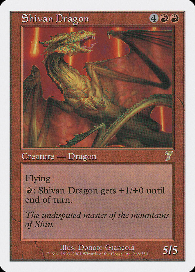 Shivan Dragon [Seventh Edition] | Game Haven TX