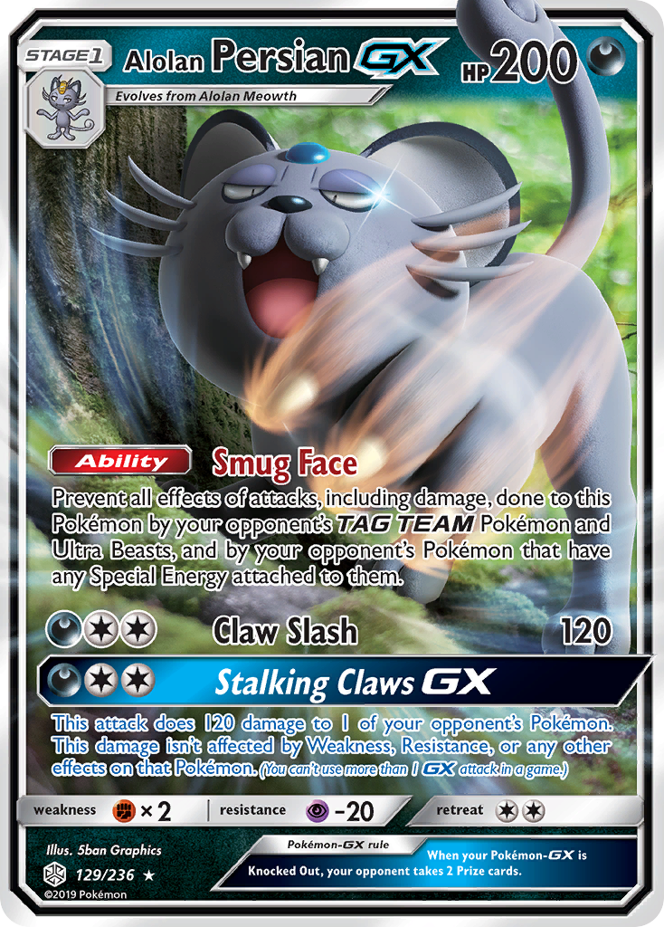 Alolan Persian GX (129/236) [Sun & Moon: Cosmic Eclipse] | Game Haven TX