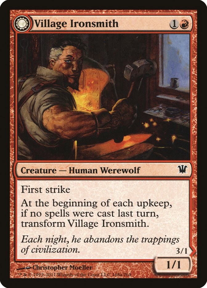 Village Ironsmith // Ironfang [Innistrad] | Game Haven TX
