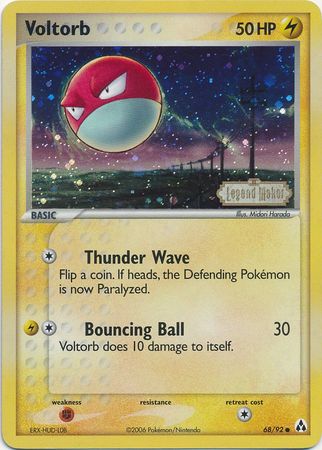 Voltorb (68/92) (Stamped) [EX: Legend Maker] | Game Haven TX