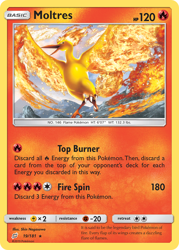 Moltres (19/181) [Sun & Moon: Team Up] | Game Haven TX