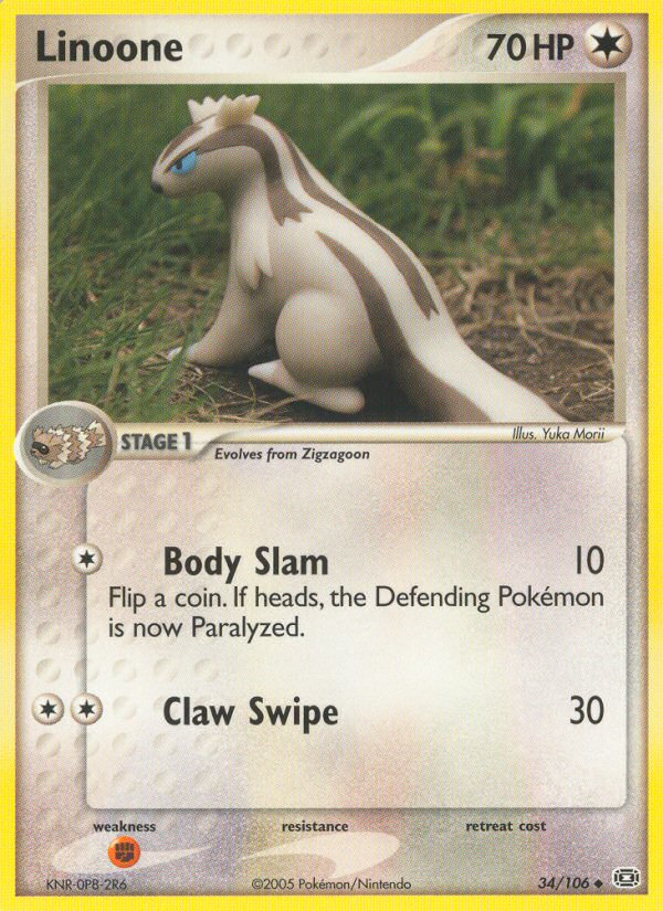 Linoone (34/106) [EX: Emerald] | Game Haven TX