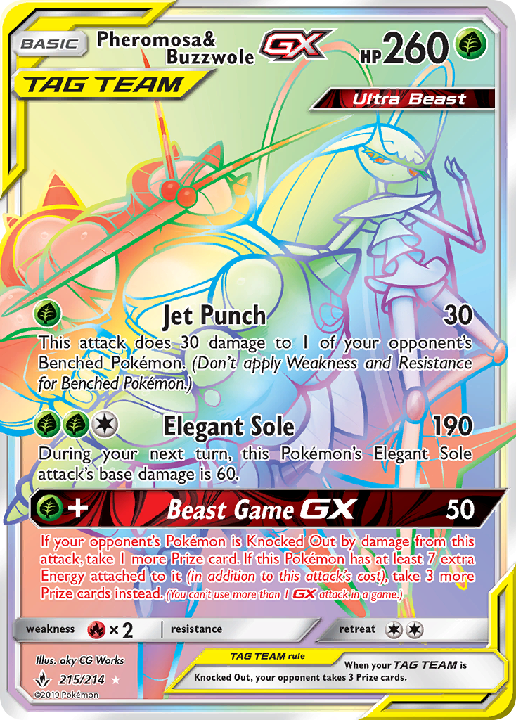 Pheromosa & Buzzwole GX (215/214) [Sun & Moon: Unbroken Bonds] | Game Haven TX