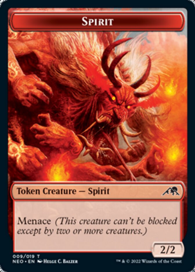 Spirit Token (009) [Kamigawa: Neon Dynasty Tokens] | Game Haven TX