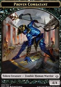 Proven Combatant // Cat Double-sided Token [Hour of Devastation Tokens] | Game Haven TX