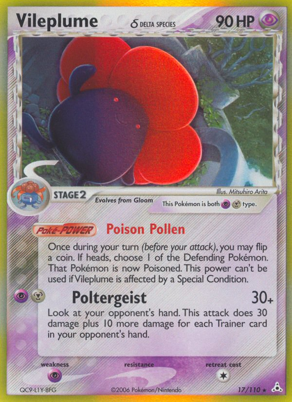 Vileplume (17/110) (Delta Species) [EX: Holon Phantoms] | Game Haven TX