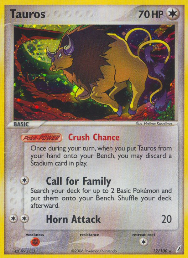 Tauros (12/100) [EX: Crystal Guardians] | Game Haven TX
