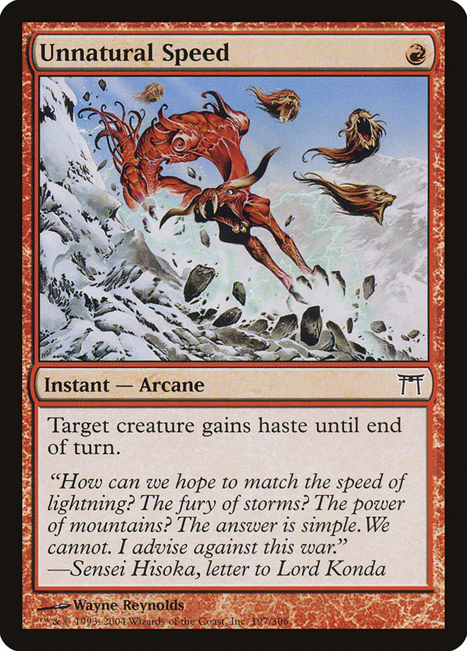 Unnatural Speed [Champions of Kamigawa] | Game Haven TX