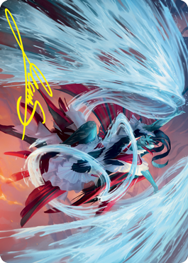 Torrent Sculptor Art Card (Gold-Stamped Signature) [Strixhaven: School of Mages Art Series] | Game Haven TX