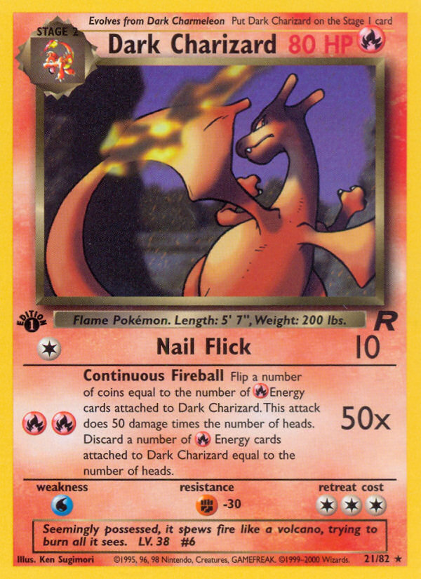 Dark Charizard (21/82) [Team Rocket 1st Edition] | Game Haven TX