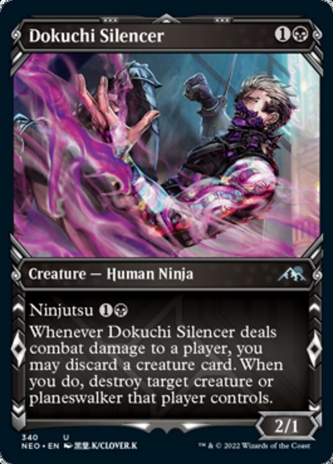 Dokuchi Silencer (Showcase Ninja) [Kamigawa: Neon Dynasty] | Game Haven TX