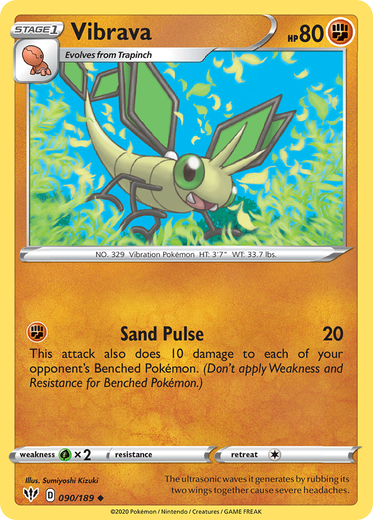 Vibrava (090/189) [Sword & Shield: Darkness Ablaze] | Game Haven TX