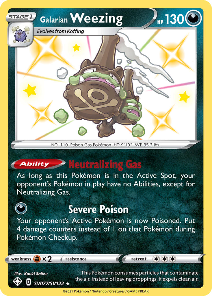 Galarian Weezing (SV077/SV122) [Sword & Shield: Shining Fates] | Game Haven TX