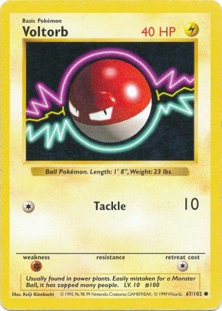 Voltorb (67/102) [Base Set Shadowless Unlimited] | Game Haven TX