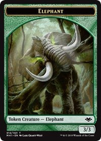 Elephant (012) // Spirit (016) Double-sided Token [Modern Horizons Tokens] | Game Haven TX