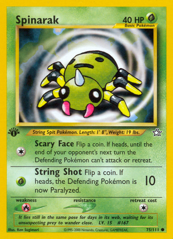 Spinarak (75/111) [Neo Genesis 1st Edition] | Game Haven TX