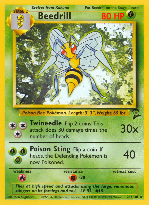 Beedrill (21/130) [Base Set 2] | Game Haven TX